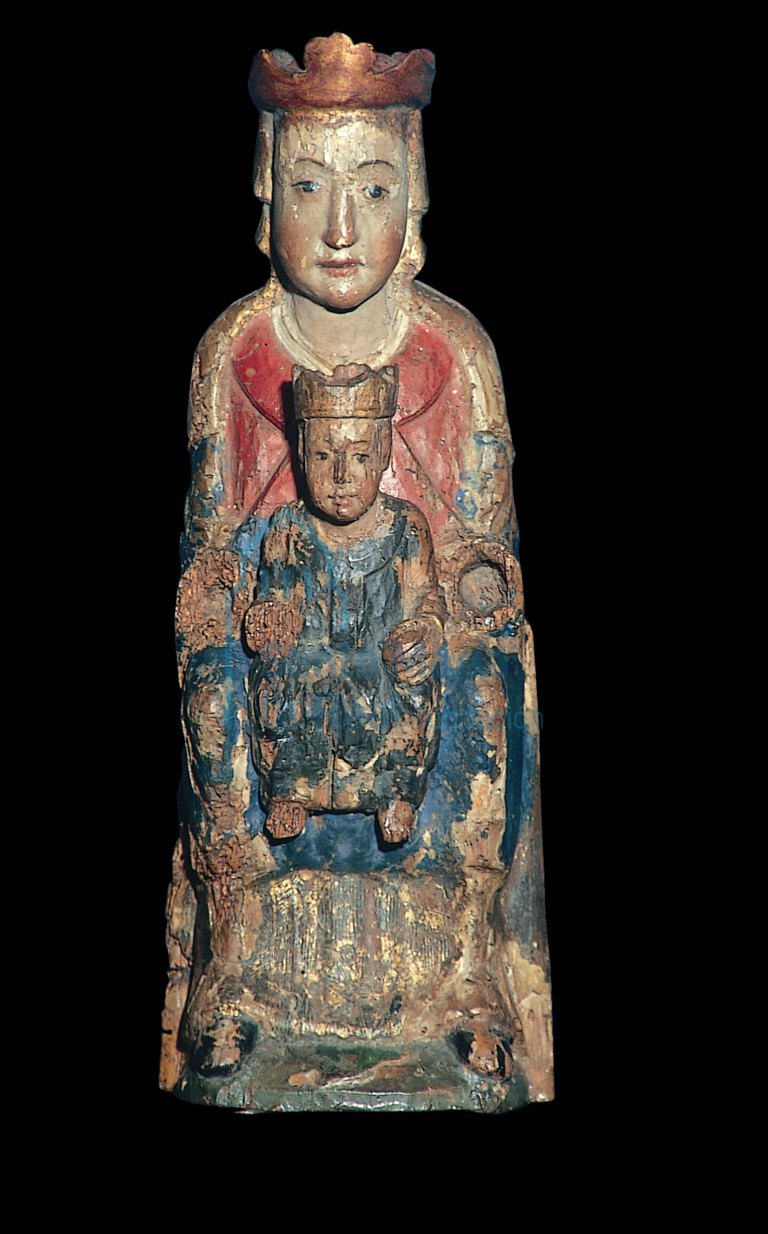 Virgen de Buniel, nr inv. 437. Madera policromada, 37 x 13 x 7 cm