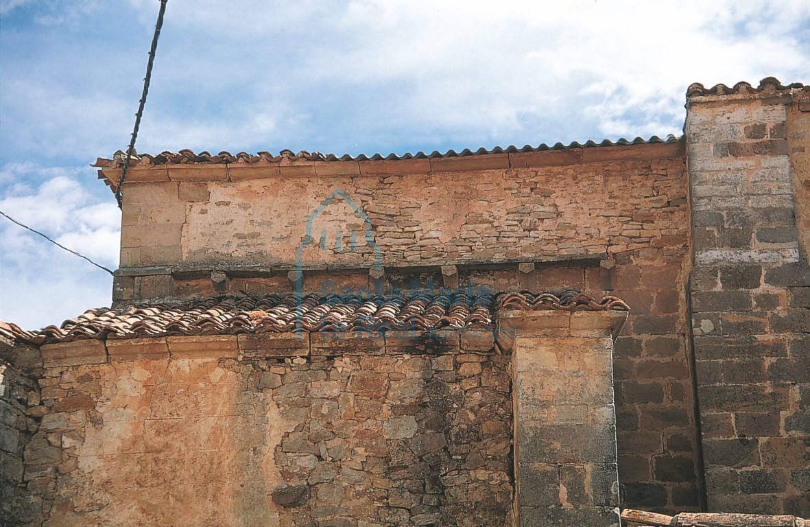 Detalle del muro norte de la cabecera