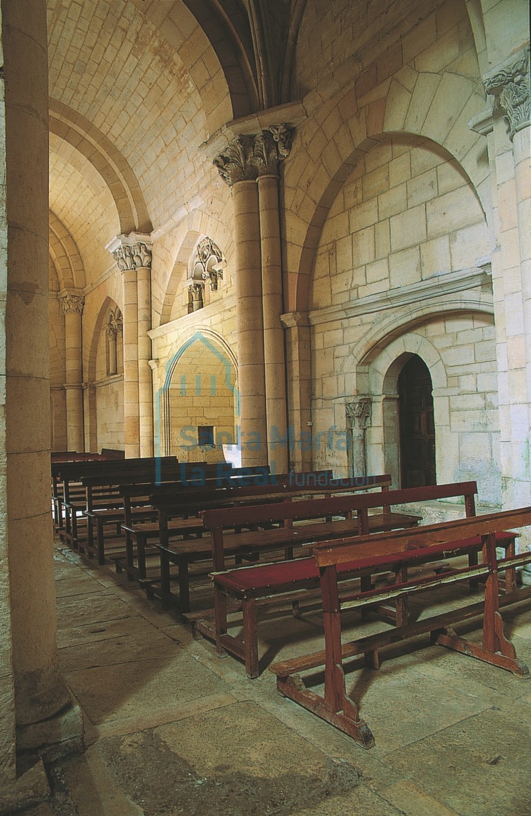 Interior del muro norte