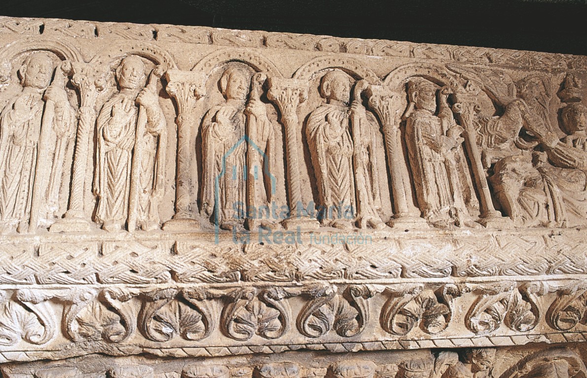 Sepulcro de San Juan de Ortega. Detalle de la tapa del sarcófago