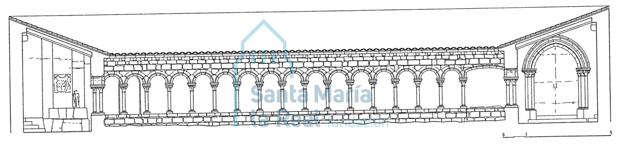 Alzado norte del claustro