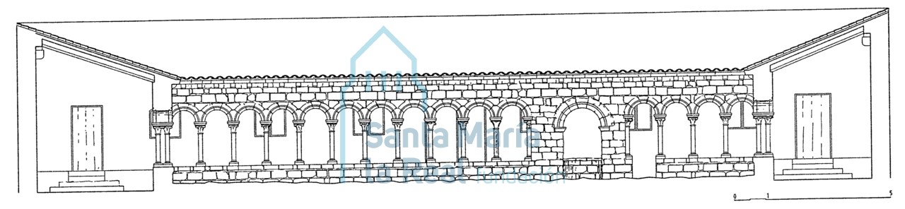 Alzado sur del claustro