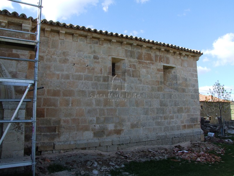 Exterior durante los trabajos de restauración