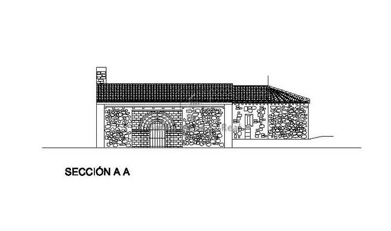 Alzado sur sin el pórtico