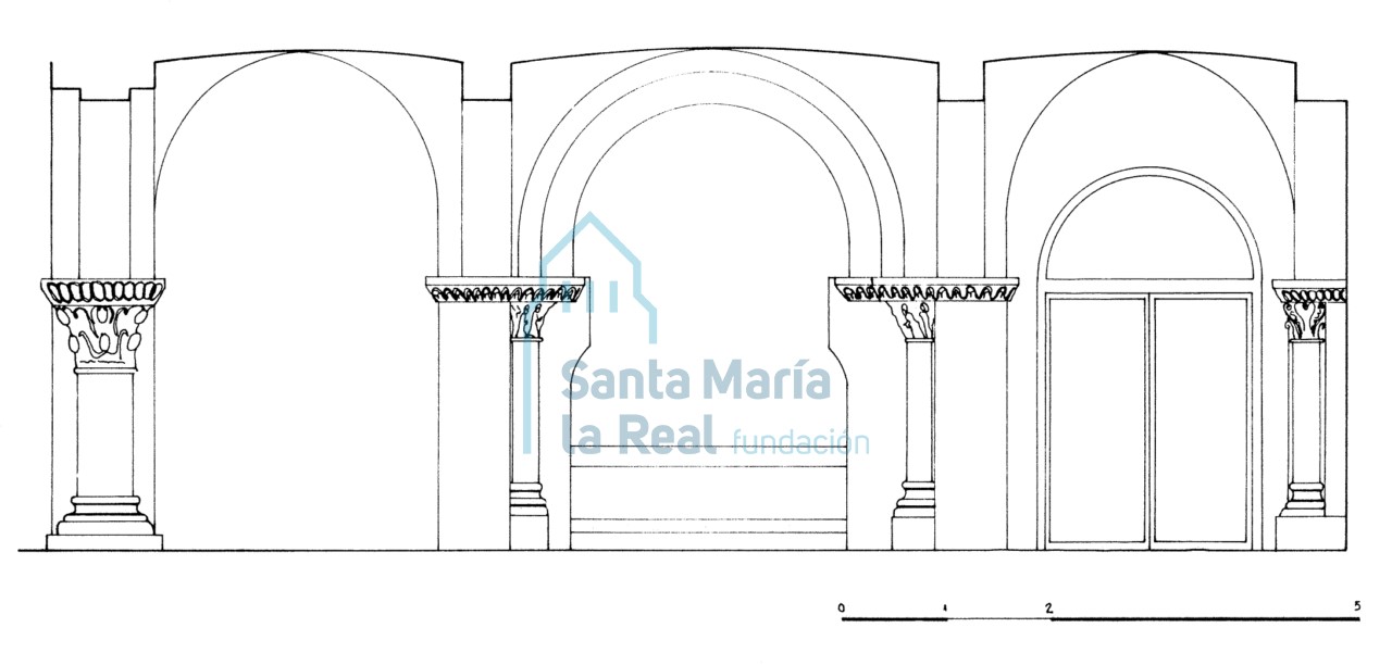 Sección transversal del pórtico