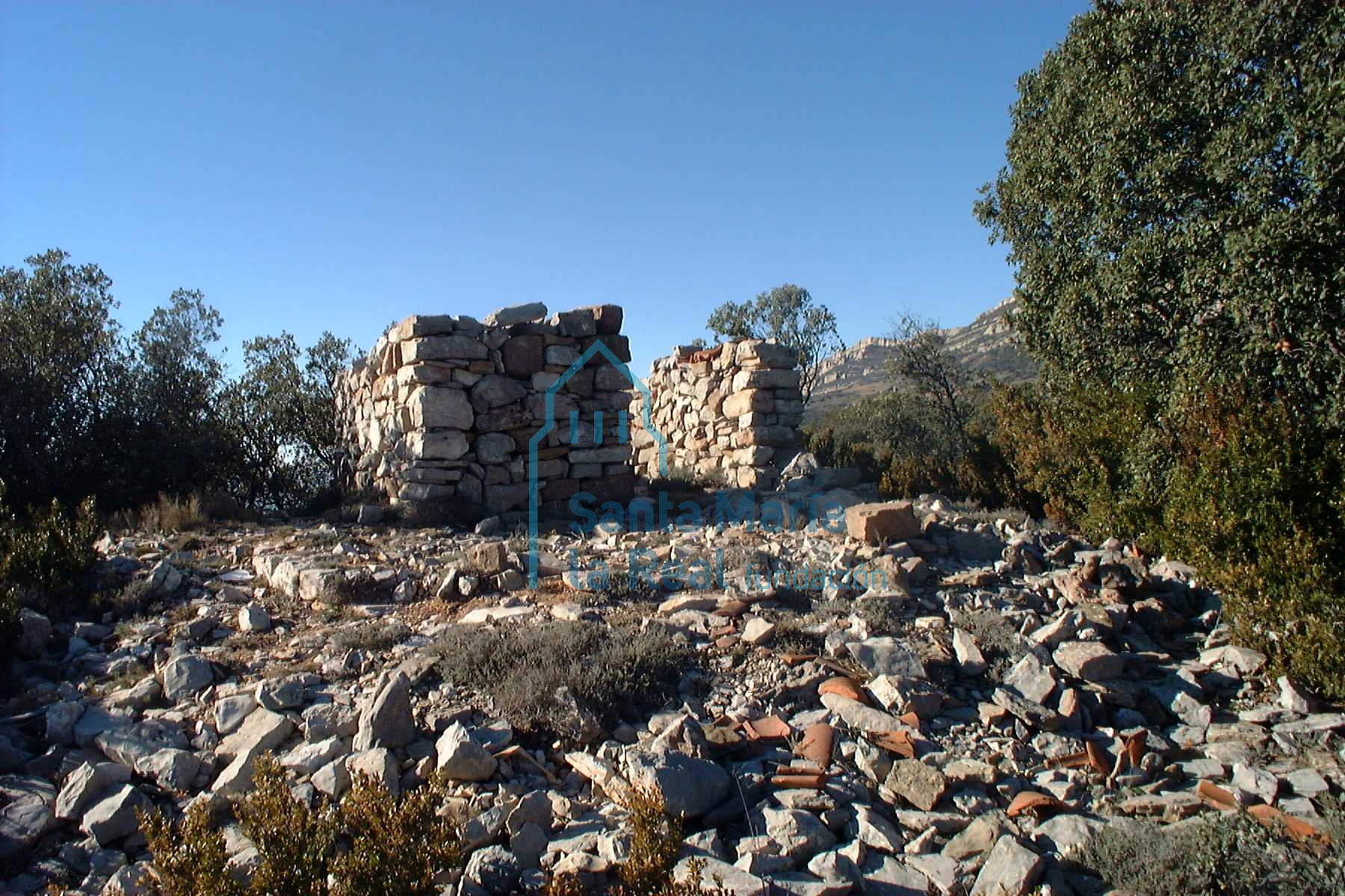 Vista general de los restos de la iglesia
