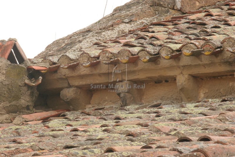 Detalle de la cornisa