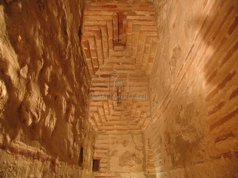 Detalle de las bóvedas de la escalera de la torre