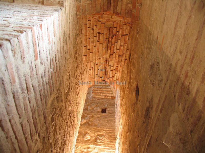 Detalle de las bóvedas de la escalera de la torre