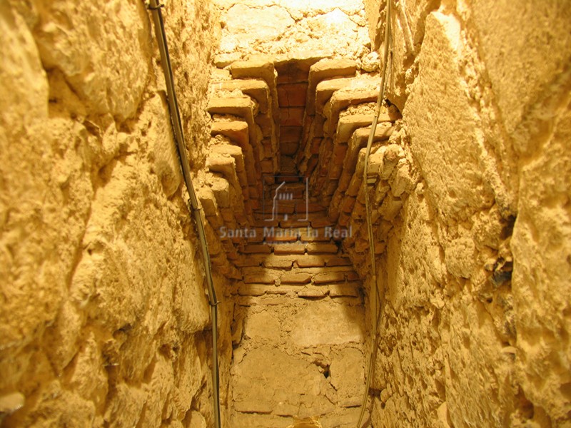 Detalle de las bóvedas de la escalera de la torre