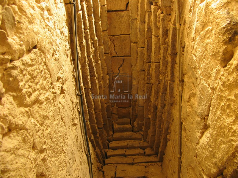 Detalle de las bóvedas de la escalera de la torre