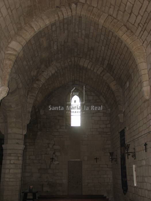 Vista interior desde la cabecera de la nave gótica