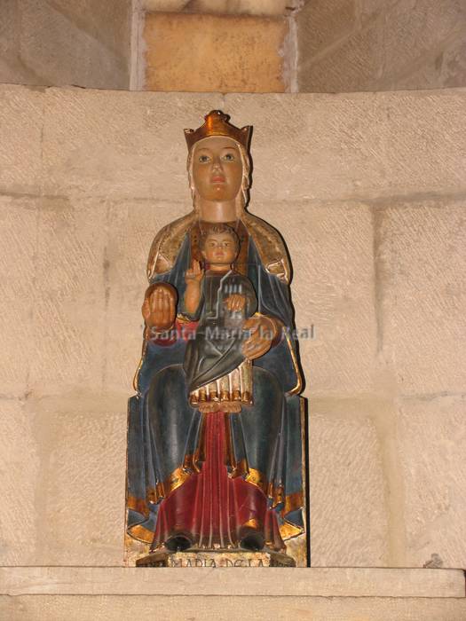 Talla de la copia moderna de José López Furío del original de la Virgen de Nuestra Señora de Urdánoz