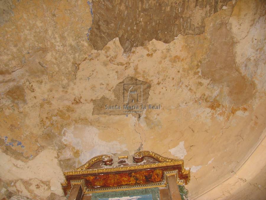 Detalle interior de la bóveda del ábside