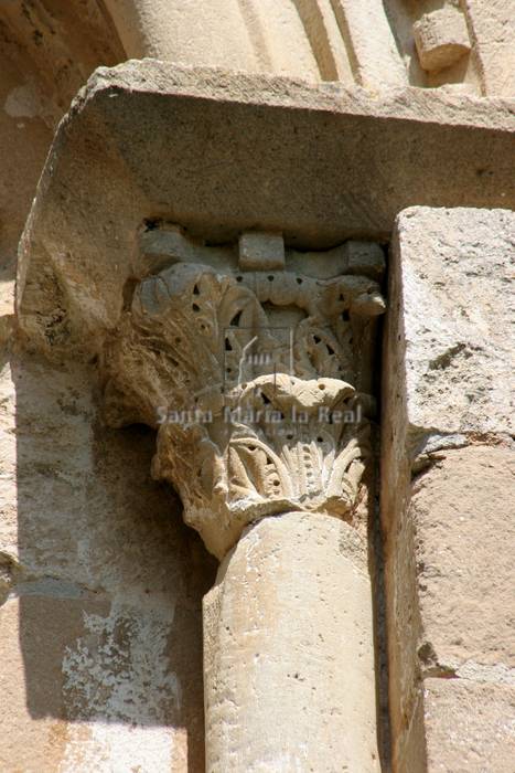 Capitel vegetal de una ventana absidal Capitel vegetal de una ventana absidal