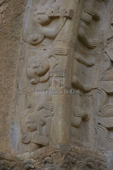 Detalle de la arquivolta de la portada norte