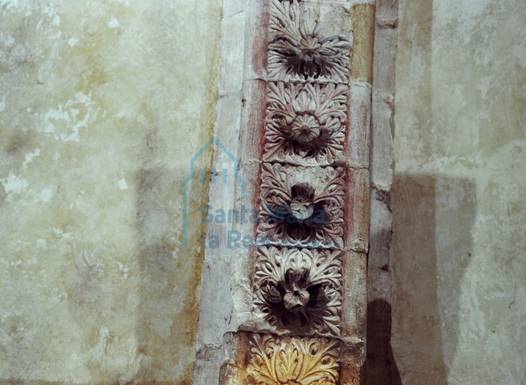 Intradós de un arco fajón con decoración vegetal