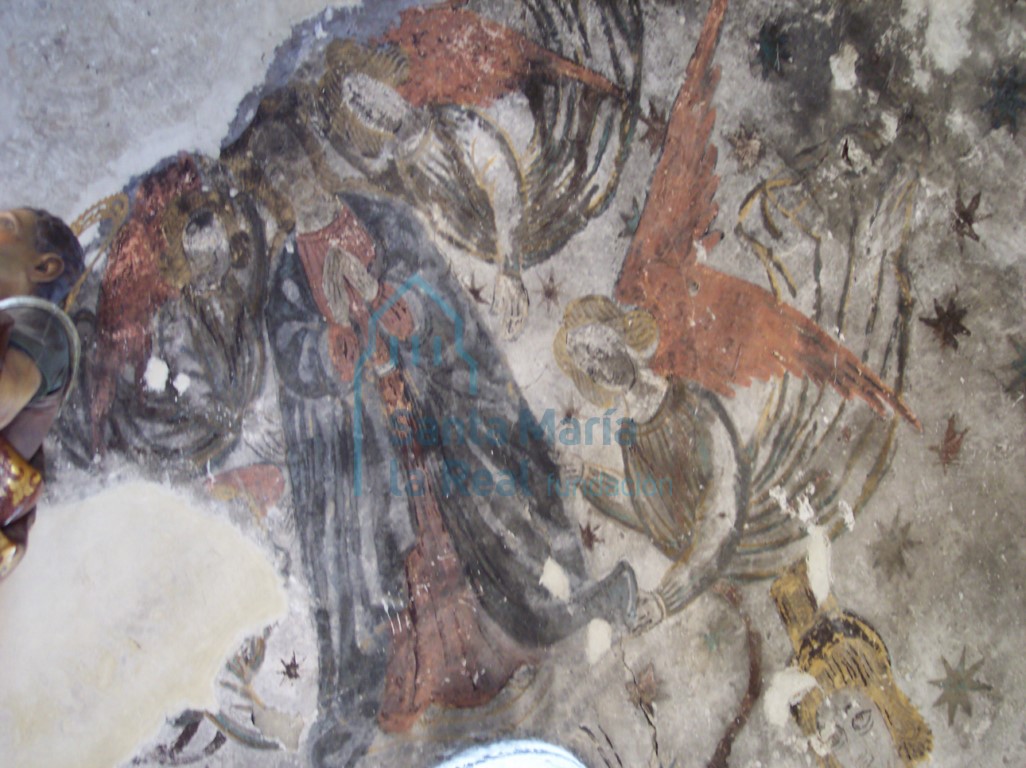 Pintura de la bóveda del ábside. La Asunción de la Virgen