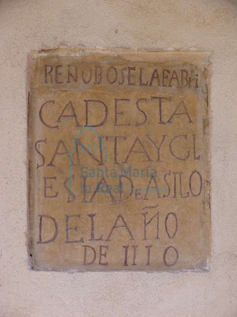 Inscripción que se refiere a la reforma del templo