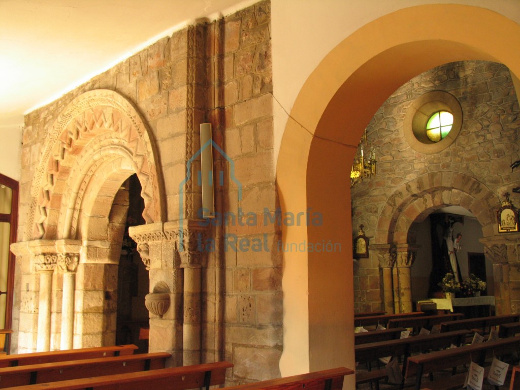 Disposición de los arcos desde el interior