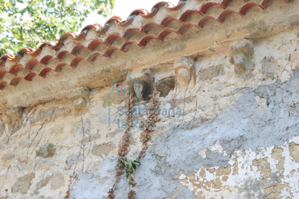 Canecillos en el muro norte de la nave