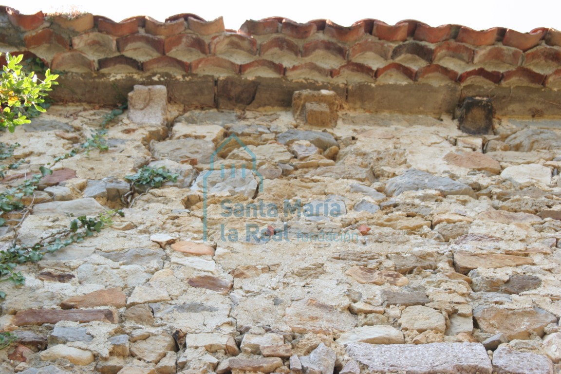 Canecillos en el muro norte de la nave