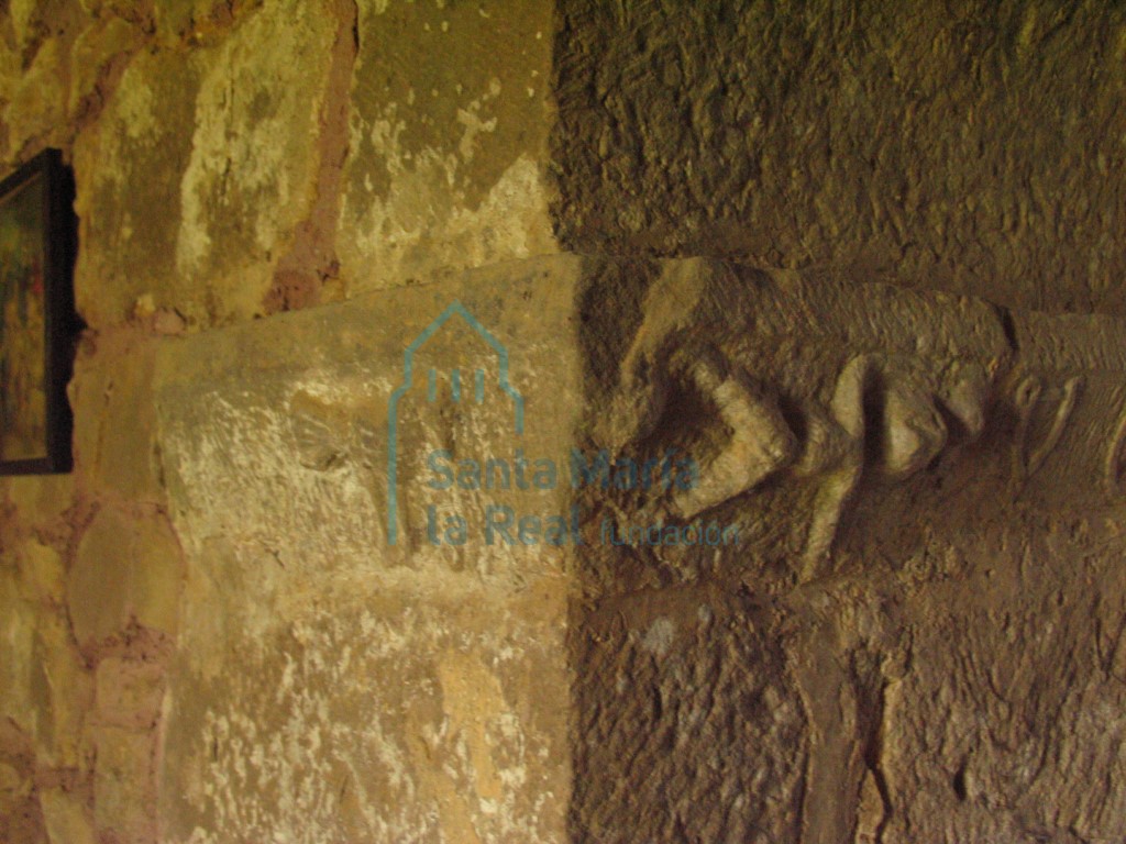 Detalle de la imposta norte del arco triunfal
