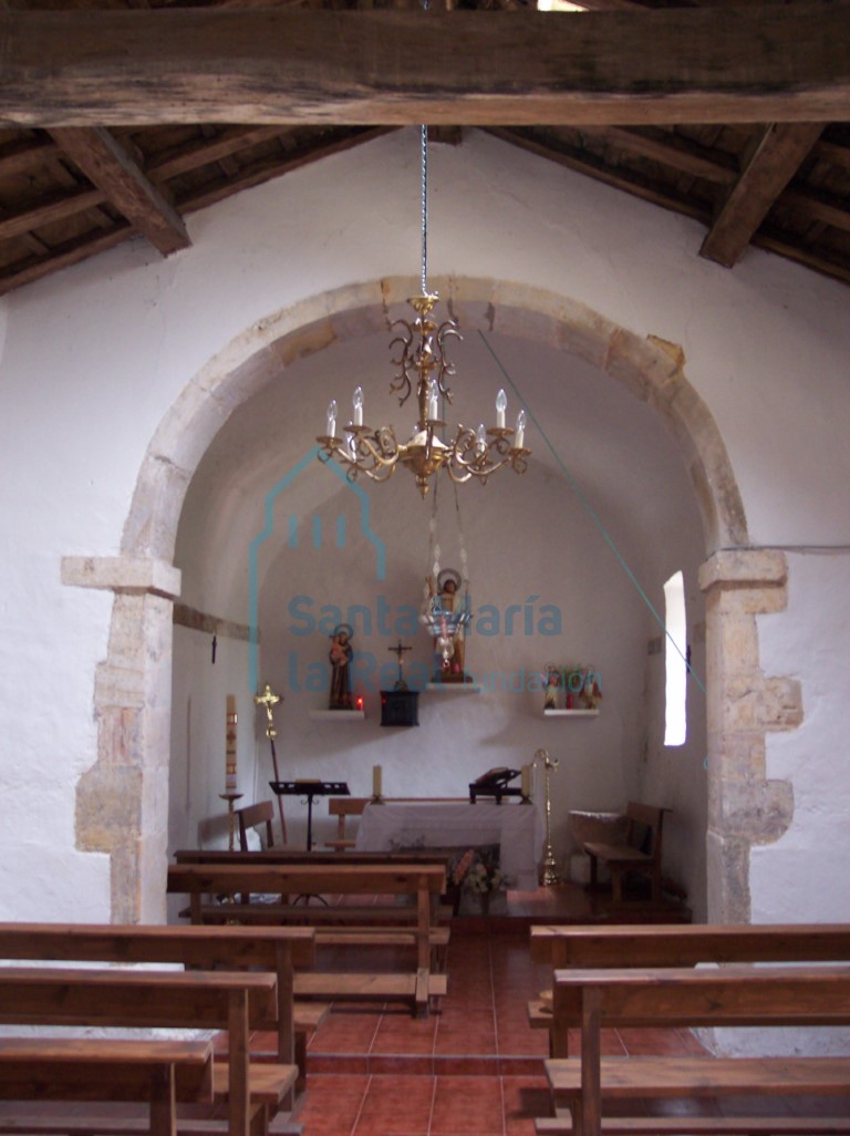 Vista interior desde los pies