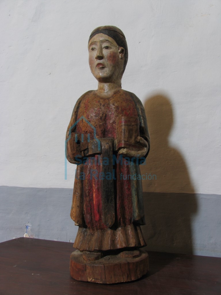 Detalle de la talla policromada