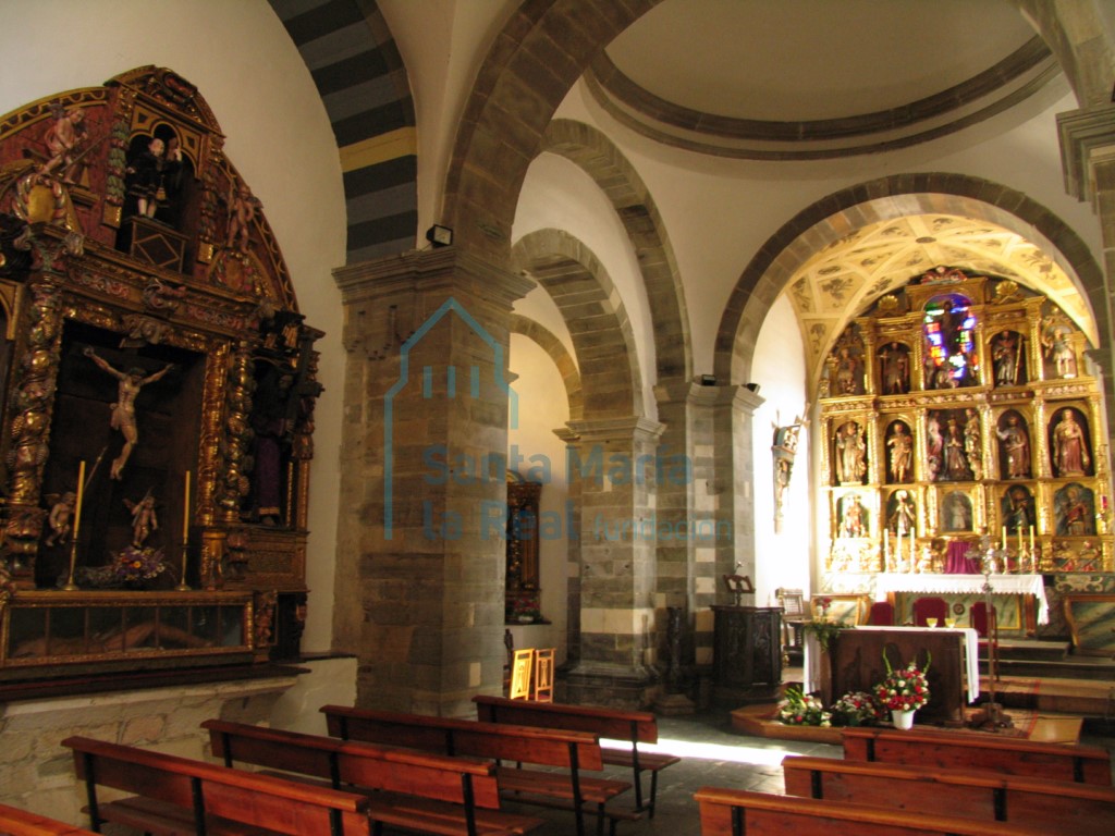 Vista de la zona septentrional de la nave