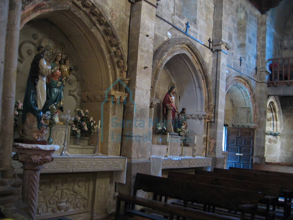 Detalle de la fachada sur de la nave central