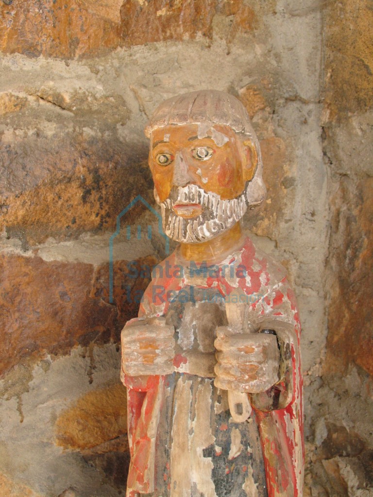 Detalle de la talla de San Bartolomé