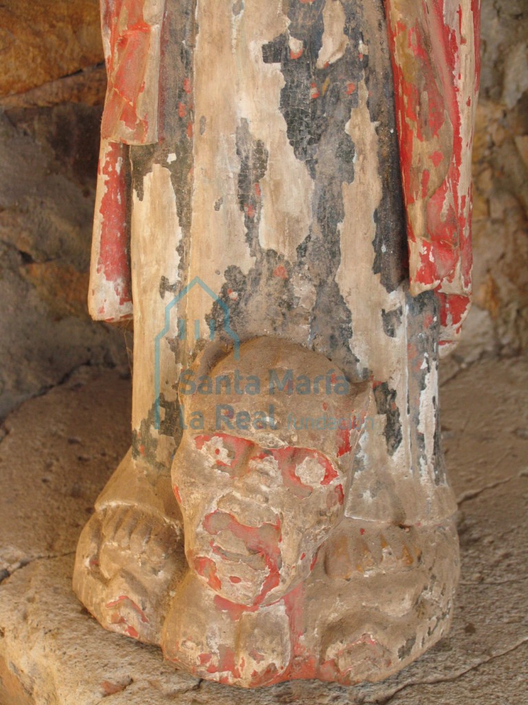 Detalle de la talla de San Bartolomé