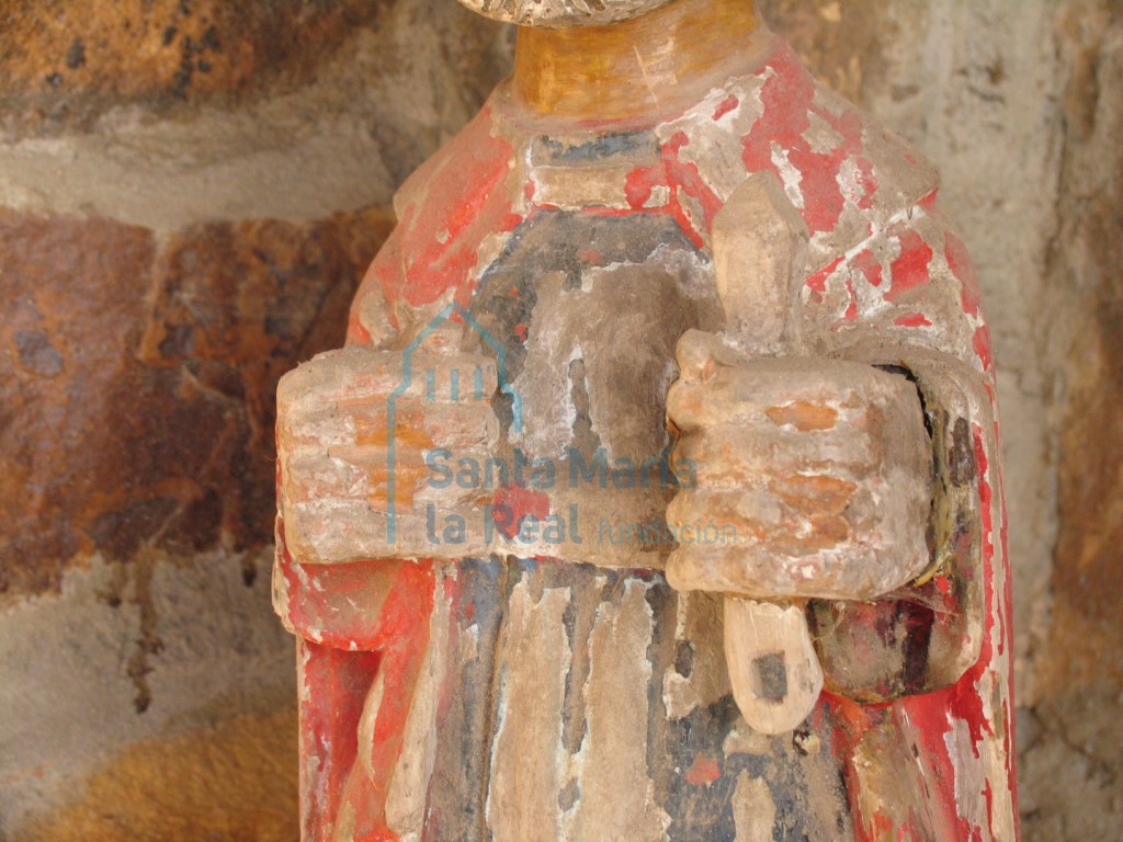 Detalle de la talla de San Bartolomé
