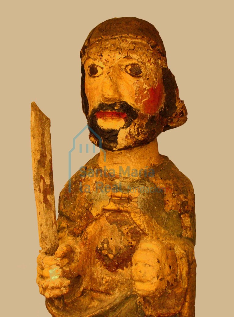 Detalle de la talla de San Bartolomé