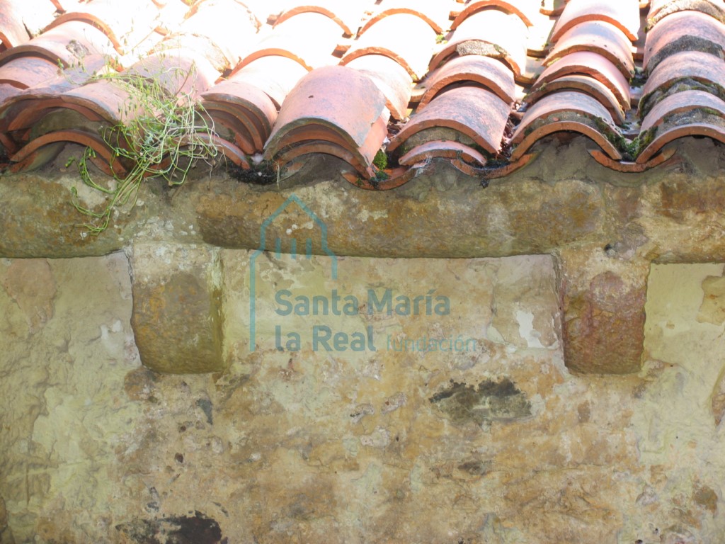 Cabecera desde el sur. Detalle de canecillos