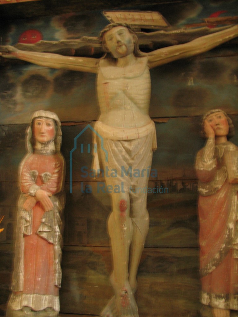 Detalle del calvario de la capilla sur de la cabecera