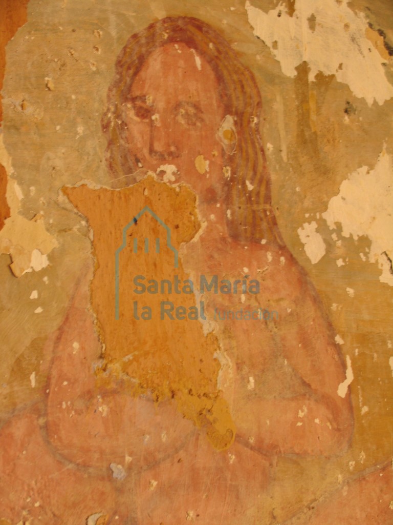 Detalle de la pintura de Santa Lucía
