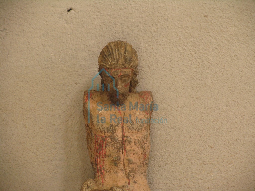 Detalle de la talla del Cristo