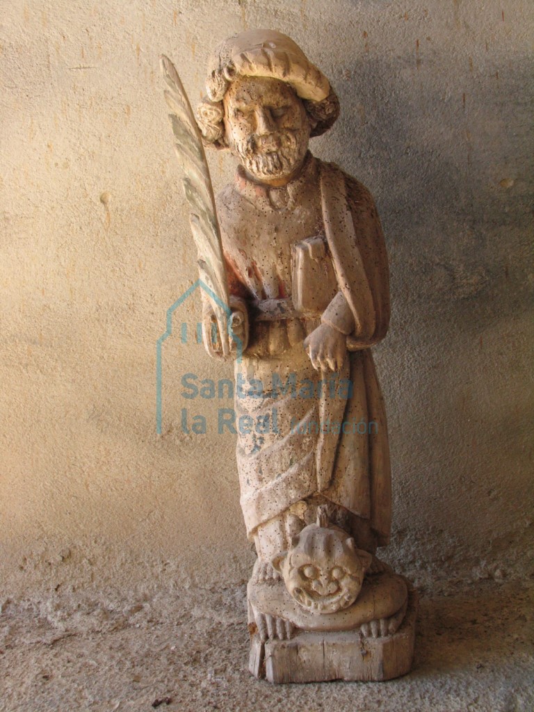 Vista frontal de la talla de San Bartolomé