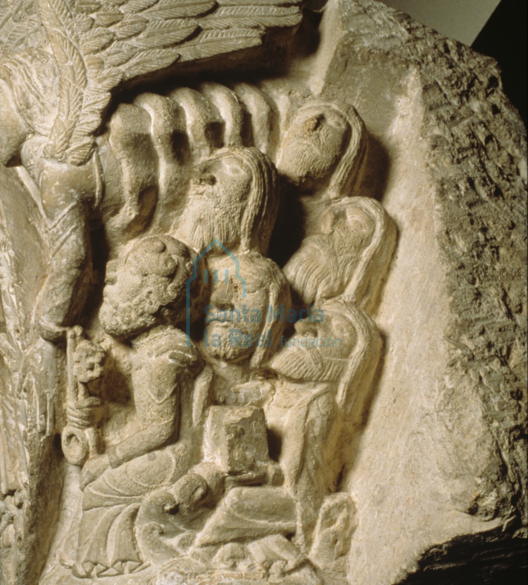 Capitel figurado. Monasterio de Santa María La Real. Detalle