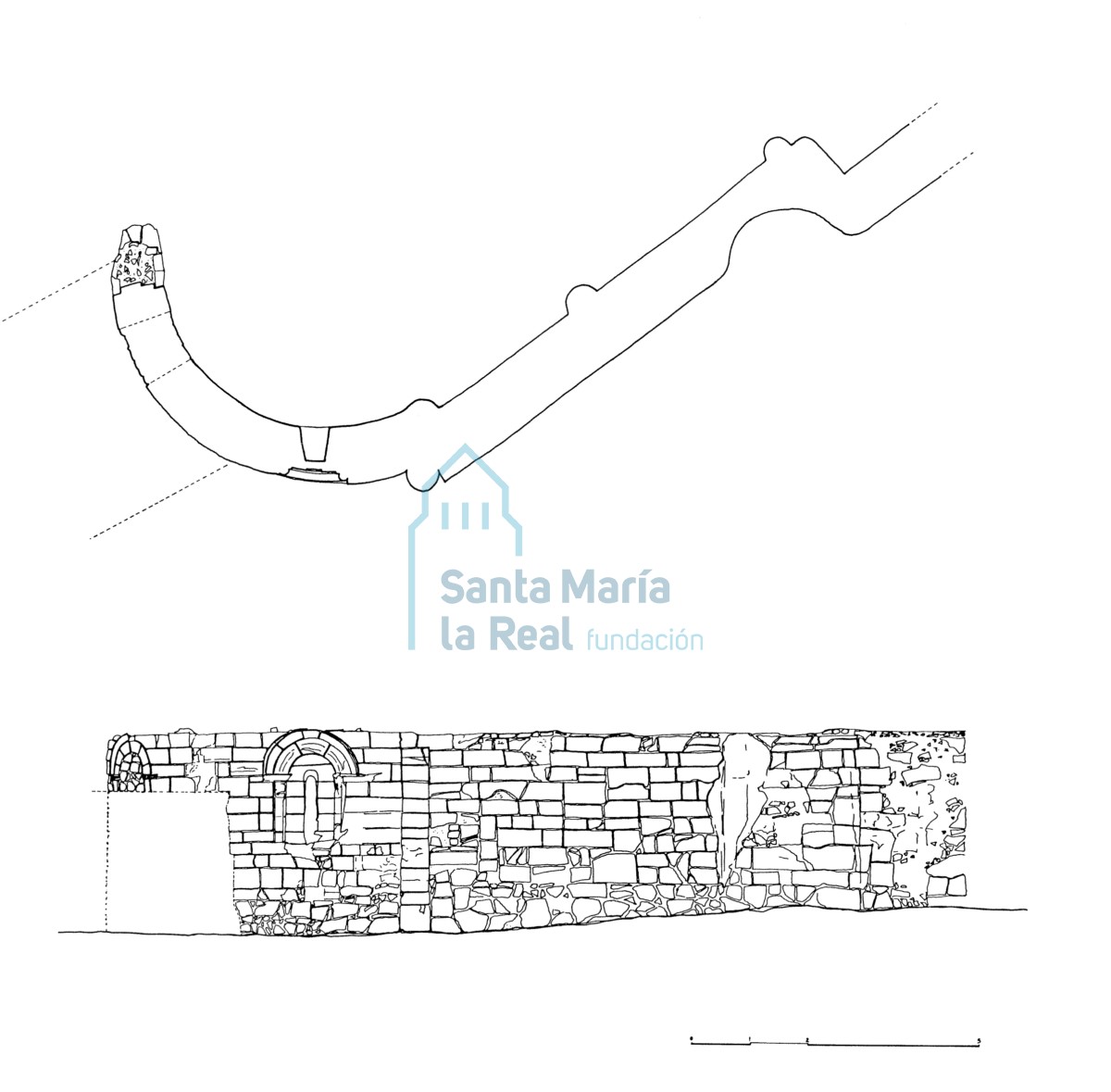 Planta y alzado norte