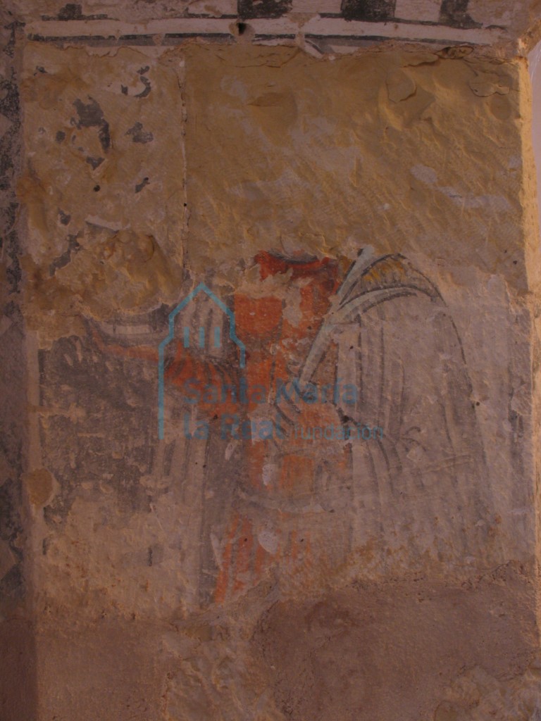 Pintura de Santo Mártir en el  pilar
