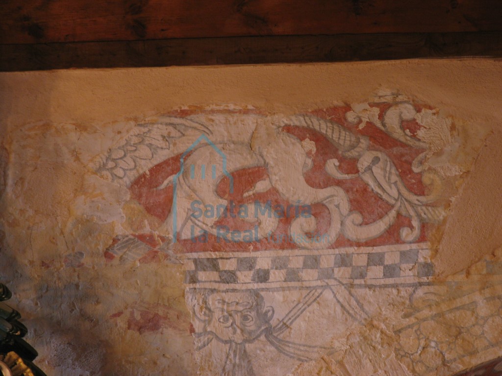 Detalle pictórico de la enjuta del arco formero