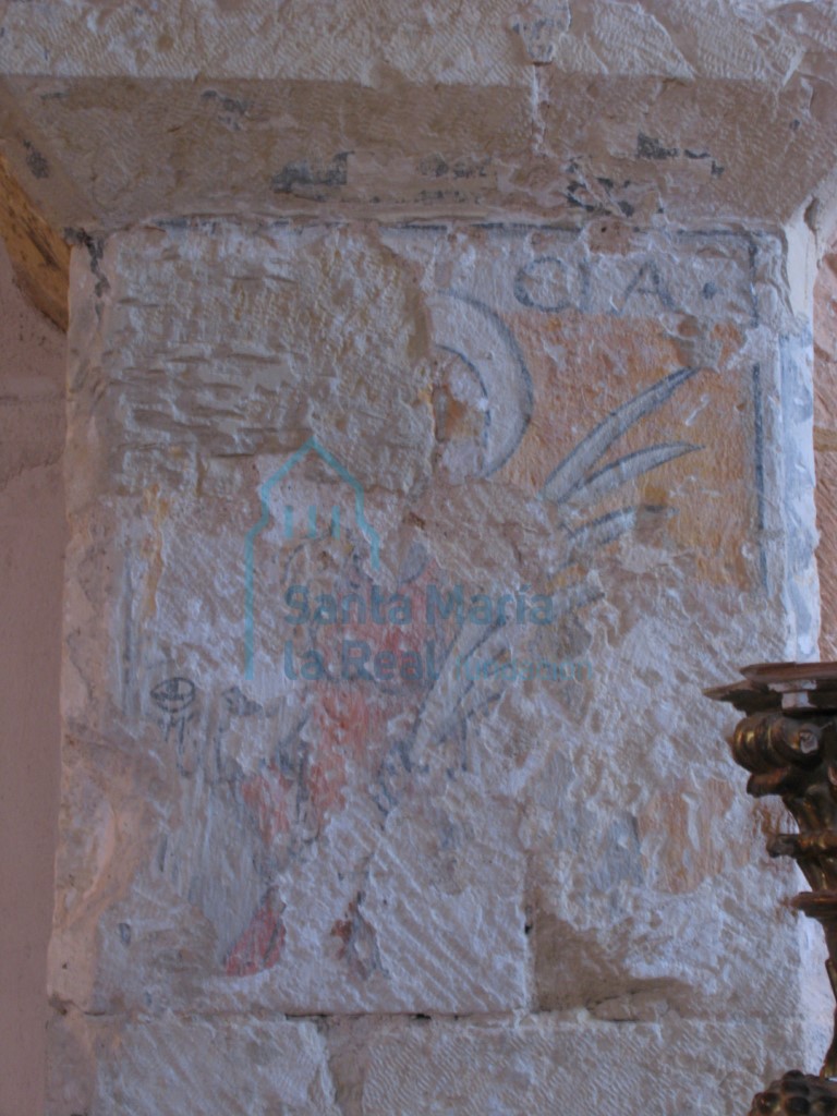 Pintura de Santo Mártir en el pilar