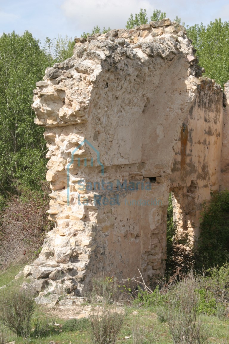 Detalle del muro del presbiterio