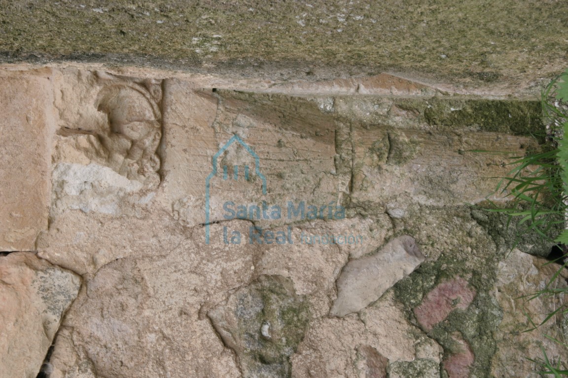 Detalle del muro de mamposteria