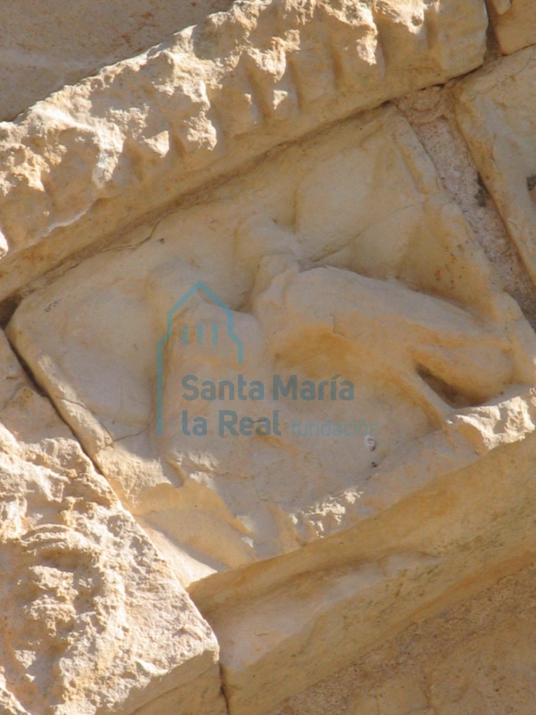 Detalle de la arquivolta exterior de la portada meridional