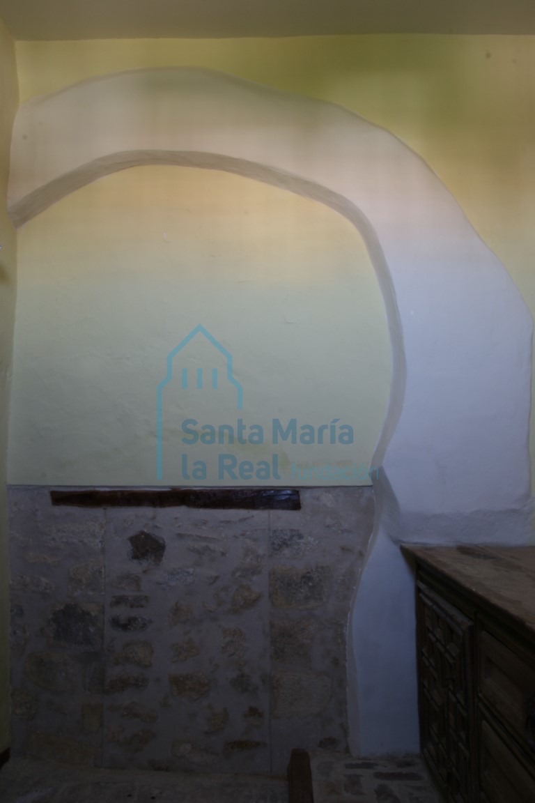 Detalle del muro interior de la iglesia