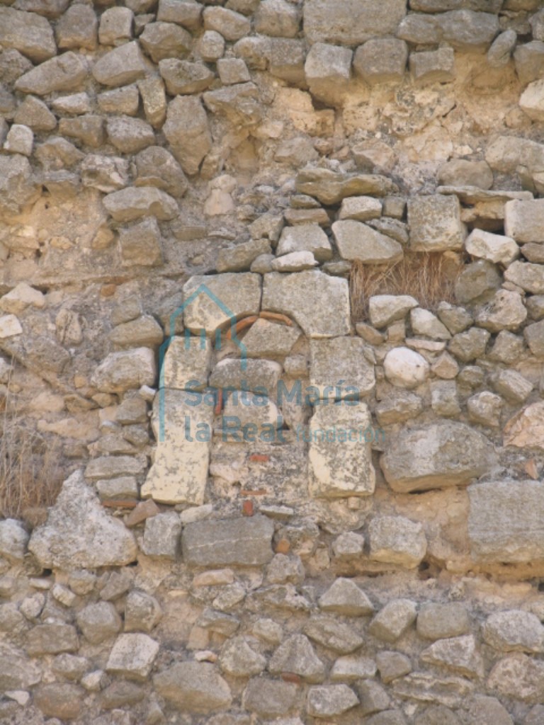 Detalle del muro de mamposteria